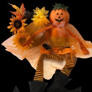 Pumpkin Scarecrow Halloween Decor, Halloween/Fall wreath